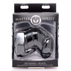 Master Series Cage de chasteté Detained 7cm Noire